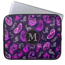 Vintage Lila Paisley Laptop Fodral