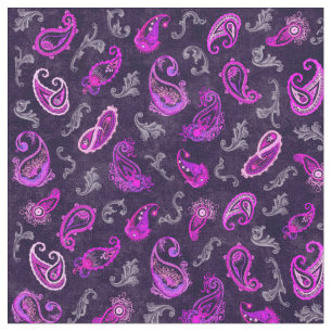 Vintage Lila Paisley Tyg
