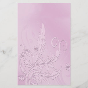 Vintage Lila Passion Blommigt Brevpapper