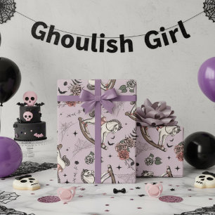Vintage Lila Rocking Horse Gothic Baby Presentpapper