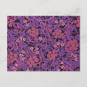 Vintage Lila Rosa Jasmine av William Morris Vykort