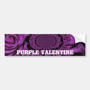 Vintage Lila Valentindagen Bumper Sticker Bildekal