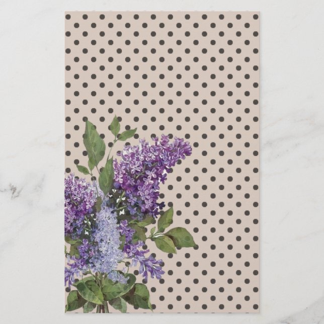 Vintage lilac brevpapper (Framsida)