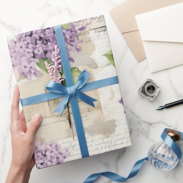 Vintage Lilac Mönster Presentpapper (Gifting)