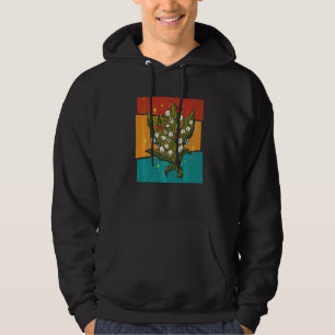 Vintage Lilja Blomma Hoodie