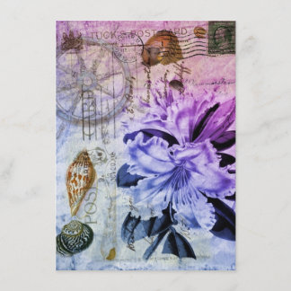 vintage lilja blommigt, möhippa inbjudningar