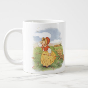 Vintage Lille Bo Peep Mother Goose ramsor för barn Jumbo Mugg