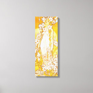 Vintage Lily av Alphonse Mucha Canvastryck