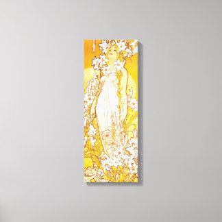 Vintage Lily av Alphonse Mucha Canvastryck