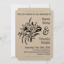 Vintage Lily Blommigt Bröllop