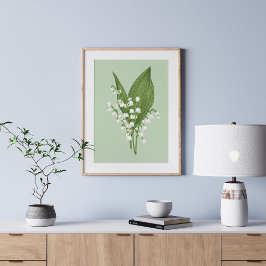 Vintage Lily of the Valley Poster