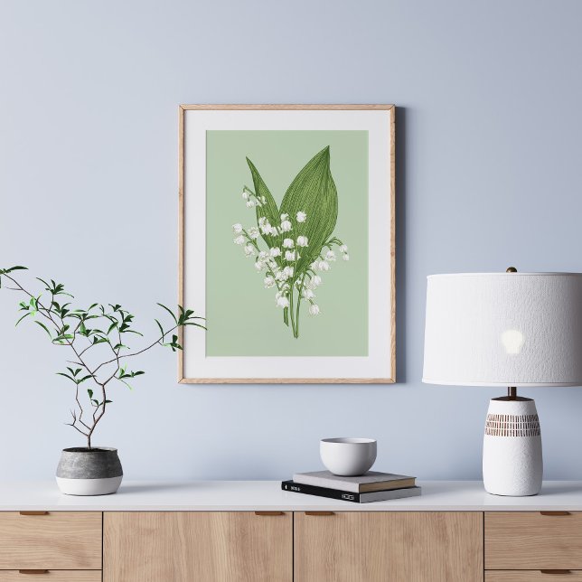 Vintage Lily of the Valley Poster (Skapare uppladdad)