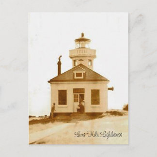 Vintage Lime Kiln Lighthouse Vykort