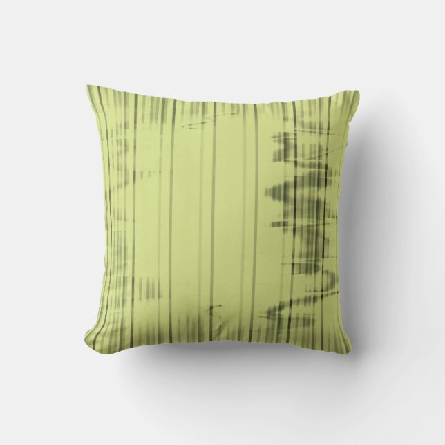 Vintage Lime Rand Mönster Abstrakt Art Kudde (Framsida)