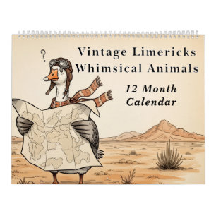 Vintage Limericks Whimsical Animals   Nonsens Kalender