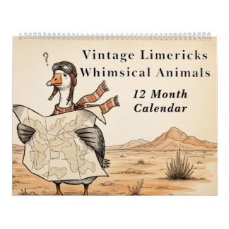 Vintage Limericks Whimsical Animals | Nonsens Kalender