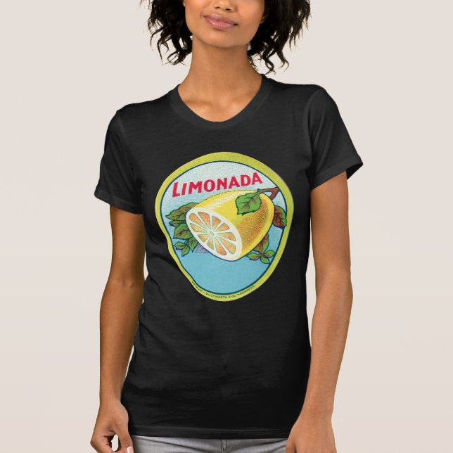 Vintage Limonada-etikett Tee Shirt (Framsida)
