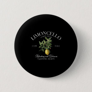Vintage Limoncello Uppfriskande Citron Grafisk Ita Knapp