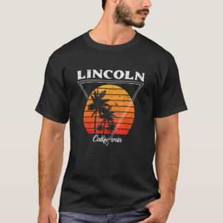 Vintage Lincoln California Handflatan Träd CA Retr T Shirt