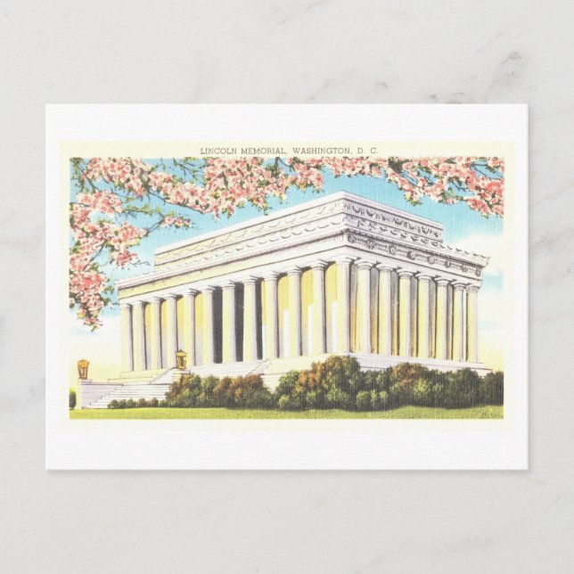 Vintage Lincoln Memorial i Washington, DC, Vykort (Framsida)