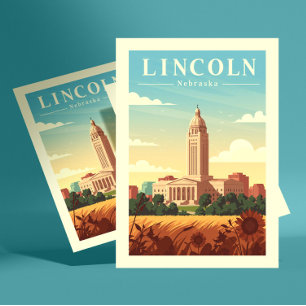Vintage Lincoln Nebraska Vykort