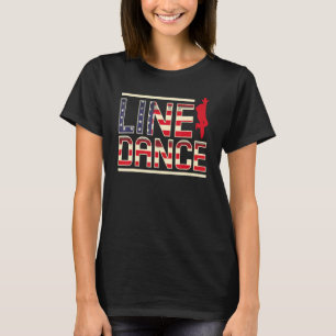 Vintage Line Dance Usa Flag Dance Country Line Dan T Shirt