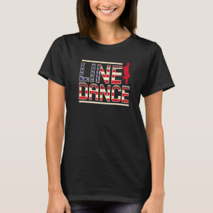 Vintage Line Dance Usa Flag Dance Country Line Dan T Shirt
