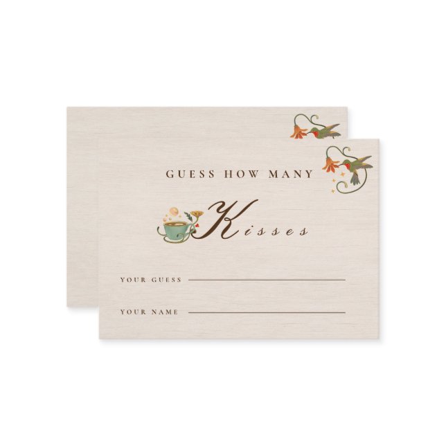 Vintage Linen Fairy Möhippa Game Card Placeringskort (Fram/Back In Situ)