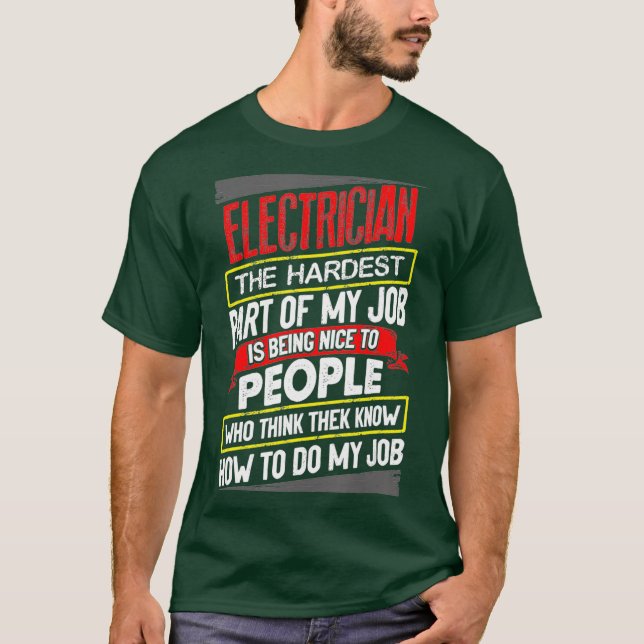 Vintage Linesman Wireman Facts Electrician Part T Shirt (Framsida)