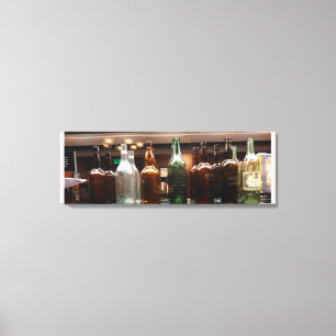 Vintage Liquor Flaskor Canvas