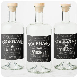 Vintage Liquor Pub Personlig för tidigare whisky-e Spritflaskor Etikett