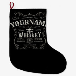 Vintage Liquor Pub Personlig för tidigare whisky-e Stor Julstrumpa
