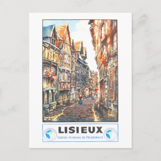 Vintage Lisieux-resematerial Vykort (Framsida)