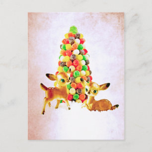 Vintage lismar vid gelékaramellträd vykort