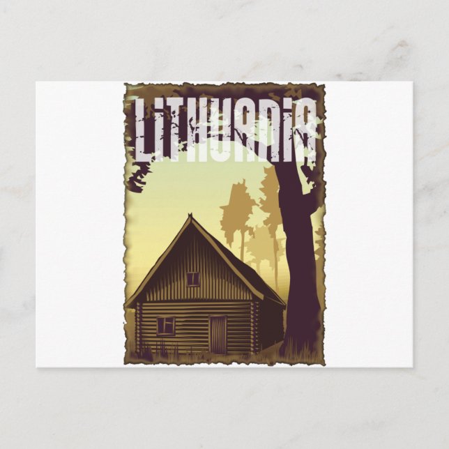 Vintage Litauen Vykort (Framsida)