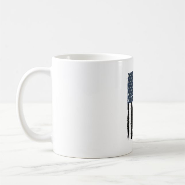 Vintage liten bussförarflagga skjortdesign_1 kaffemugg (Vänster)