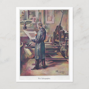 Vintage Lithograf + Lithograph Postcard Vykort