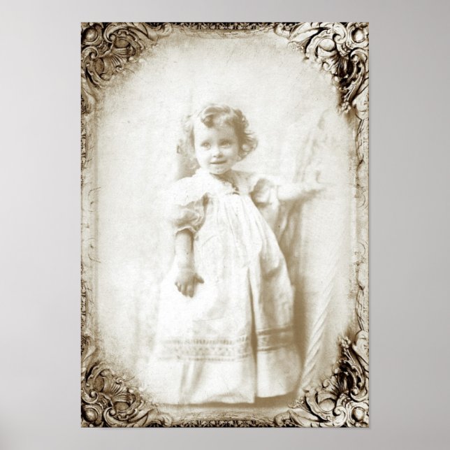 Vintage Little Girl 2 Poster (Framsidan)
