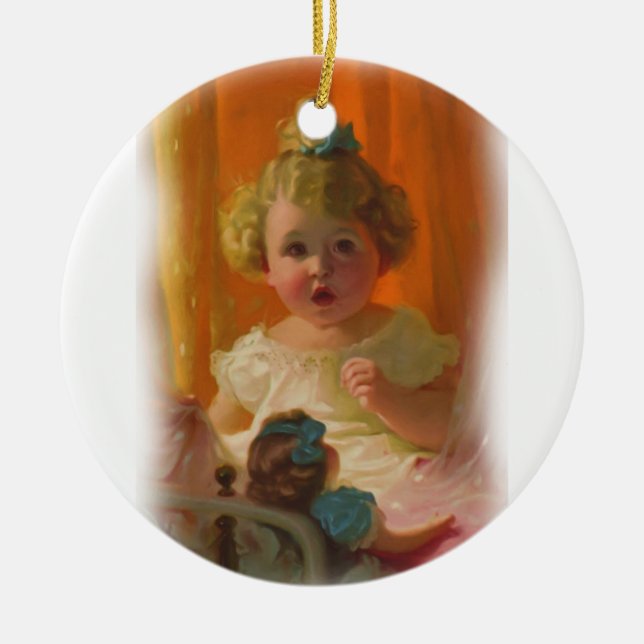 Vintage Little Girl and Doll Ornament (Framsidan)