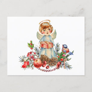 Vintage Little jul Angel Vykort