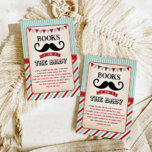 Vintage Little Man Mustache Bokar för Pojke Tilläggskort