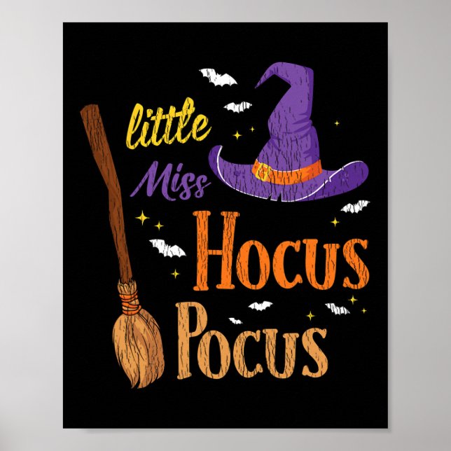 Vintage Little Miss Hocuss Pocuss Halloween witche Poster (Framsidan)