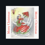 Vintage Little Miss jul Pappersservett<br><div class="desc">Vintage konstverk - lilla fröken jul. Matchande produkter är tillgängliga. Kontakta cheryl@cheryldanielsart.com om du vill ha frågor eller förfrågningar.</div>