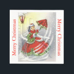 Vintage Little Miss jul Pappersservett<br><div class="desc">Vintage konstverk - lilla fröken jul. Matchande produkter är tillgängliga. Kontakta cheryl@cheryldanielsart.com om du vill ha frågor eller förfrågningar.</div>