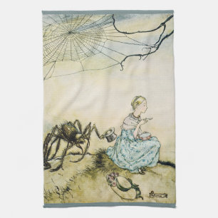 Vintage Little Miss Muffet av Arthur Rackham Kökshandduk