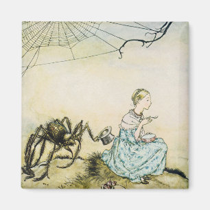 Vintage Little Miss Muffet av Arthur Rackham Magnet