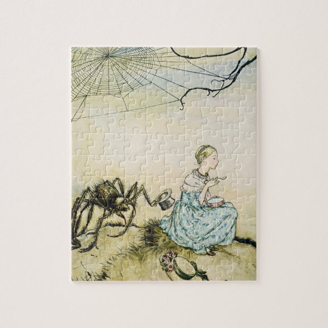 Vintage Little Miss Muffet av Arthur Rackham Pussel (Vertikal)