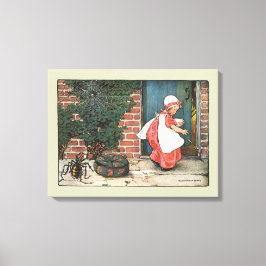 Vintage Little Miss Muffet Spider Nursery Rhyme Canvastryck