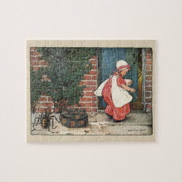 Vintage Little Miss Muffet Spider Nursery Rhyme Pussel