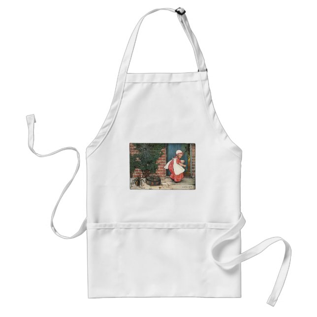 Vintage Little Miss Muffet Spindel Barnkammarrim Förkläde (Framsidan)
